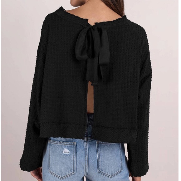 FREE PEOPLE Walking in Hueco black long sleeve top - Picture 5 of 15